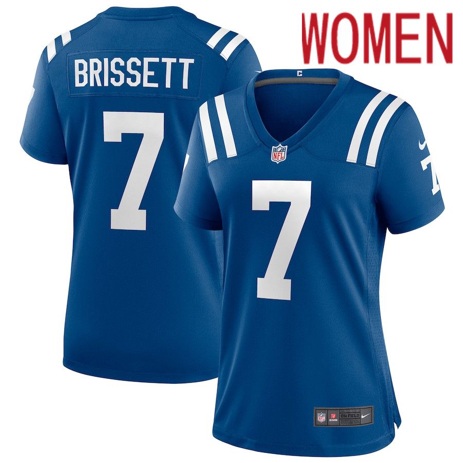 Women Indianapolis Colts 7 Jacoby Brissett Nike Royal Game Player NFL Jersey